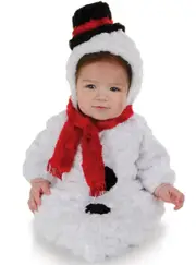 Beloved Infant Kids White Snowman Bunting Costume