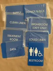 New Hotel Motel Office Signs - Restroom, Clean/Soiled Linen, Supply, Data, &More