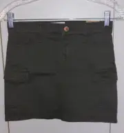 ABERCROMBIE KIDS GIRL'S ARMY GREEN COTTON/VISCOSE/SPANDEX SKIRT-9/10-NWT-$34