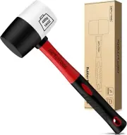Rubber Mallet 16Oz Non-Marking Hammer 55Mm Two Sided Rubber Fiberglass Handle