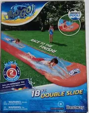 H2OGO! 18ft DOUBLE LANE WATER SLIDE - NEW - FREE SHIPPING! L@@K
