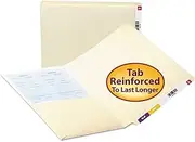 Smead Folders, Front Interior Pocket, Straight End Tab, Letter, Manila, 50/Box
