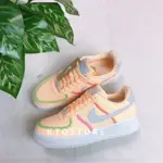 NIKE AIR FORCE 1 07 LX 橘色彩色 縫線 撞色 帆布CK6572-800