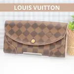 LOUIS VUITTON 路易威登 錢包 N61227 格紋DAMIER 標誌 日本直送 二手