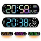 Color Digital Wall Clock Large Screen Digital Wall Clock Atmosphere Light