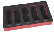 Lisle 12090 5 Piece 3/8" Drive Metric Line Socket Set