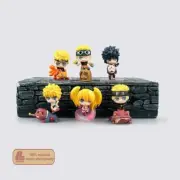 Anime ninja Shippuden Uzumaki Uchiha Sasuke Gama-Bunta 6pc cute Figure Toy Gift