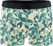 [FRODOTGV] Green Leaves Mens Boxer Brief Shorts Running Underwear for Men Compression Interiores Para Hombres