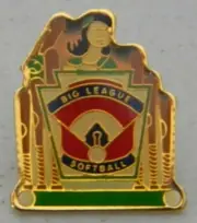 BIG LEAGUE SOFTBALL HAT / LAPEL PINBACK PIN BACK NEW IN PACKAGE NIP