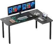 Eureka Ergonomic L Shaped Gaming Desk, 61 Inch Computer Corner Desk, Modern Office Study Writing Desk, Home Gaming Table with Mouse Pad & Cable Management, Sturdy Metal Frame, Easy to Assembly, Right