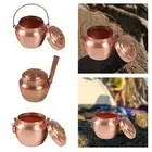 Copper Pot with Lid Single Person Stockpot for Chef Kitchen Restaurant
