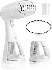 Handheld Garment Steamer Iron for Clothes, 1500W Fast Heat Up Portable Travel Clothing Steamer Fabric Wrinkles Remover With 300ml Water Tank for Curtain Bed, Strong Steam (White)