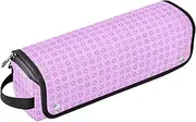 [sanluoli] Hair Tool Travel Bag for Women and Heat Resistant Mat Hair Tools Organizer Storage Bag Seamless Star Peach Portable Travel Essentials