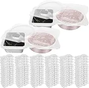 DJAPWPX-Plastic Compartment Snack Containers Reusable Double Compartment Condiment Container Leak-Proof Double Compartment Snack Container for Sampling (40)