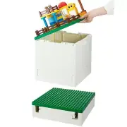 Collapsible Storage Box with Large Building Base for Duplo Blocks, 26 Qt. Fol...