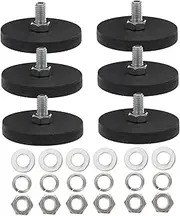 Mounting Magnets Small 6pcs Heavy Duty Mounting Magnets Rubber Coated for Car Ceiling Lights and Outdoor Conditions