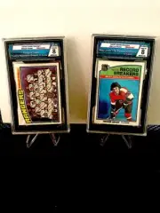 1976 TOPPS HOCKEY CELLO PACK SMC 8 NRMT-MT REGGIE LEACH-GILBERT PERREAULT #1155