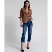 NWT - ONE TEASPOON - Luxe Power Blue Bandit Relaxed Jeans - Blue - Size 22