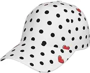 [YSBYEIU] Red Polka Dots Baseball Cap Women's Men's Cute Polka Dots Hats Caps Adjustable Snapback Hat