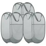 BATTOO 3 Pack Collapsible Laundry Basket Strong Mesh Pop Up Laundry Hamper fo...