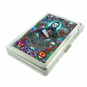 Halloween Tarot Cigarette Case with Built in Lighter Metal Wallet