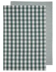 [Ladelle] Eco Gingham Kitchen Towel 2 Pack in Green