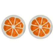 2x Ceramic 20cm Plate Orange Burst Serving Dessert/Appetizers Round Dinnerware