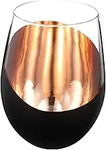 TOPPERFUN Fashionable Stemless Wine Glass Iridescent Beverage Cup for Cocktails Whiskey and Parties Lightweight and Portable Drinking Cup for Home and Events