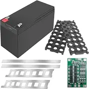 XBERSTAR 18650 Battery Holder,12V 3S 7P Li-ion DIY Case Holder for 18650 Powerwall Battery Pack Spot Clamp with BMS Nickel Strip (Black Box&Nickel Strip&BMS)