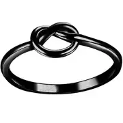 Anillo de promesa de amistad con nudo de acero inoxidable, talla 10