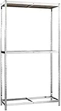 2-Layer Steel Tire Rack, 110x40x180 cm Galvanised Steel & Engineered Wood Shelf, Heavy-Duty Standing Shelves for Garage Storage, Space-Saving Bookcase Organizer