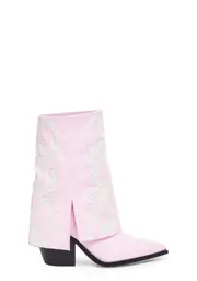 [AZALEA WANG] Esperanza Cowboy Boots- Light Pink