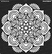 CrafTreat Mandala Wall Art Stencils for Painting Large Pattern - Mandala Design - 12x12 Inches - Reusable DIY Art and Craft Supplies - Vintage Rangoli Stencil for Furniture Painting & Home Decor
