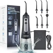 Water Flosser for Teeth Cordless, Electric Water Dental Pick Portable Oral Irrigator, 300 ML Water Jet Tooth Cleaner Gentle on Gums