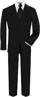 [Gino Giovanni] Boy's Formal 2 Buttons Pinstripe Dresswear Suit Set