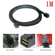 SFF-8643 To SFF-8643 Internal Mini High Definition Connector Adapter Cable 1M