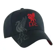 Liverpool FC Unisex Adult Obsidian Crest Baseball Cap Black One Size