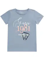 GUESS Blue Short Sleeve T-Shirt Size: 16, Spandex