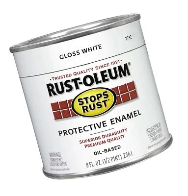Rust-Oleum 7792730 Protective Enamel Paint, 8-Ounce, Gloss White 8 Ounce