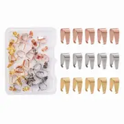 60pc Stainless Steel Snap on Bails Ice Pick Pinch Bails Clip Pinch Bails 8x7x4mm