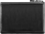 ENNSOO Fireproof Money Bag, 9.4 x 13.4 Inch Zipper Money Bag for Cash, Waterproof Money Bag with Lock, Bank Bag for Passports and Valuable Information, Black