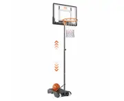 VEVOR Basketball Hoop, 5-7 ft Adjustable Height Portable Backboard System, 32 inch