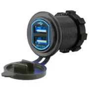 4.8A USB Quick Charger Car Phone Charging Socket Power Outlet Wire Connector Cap (for: MG)
