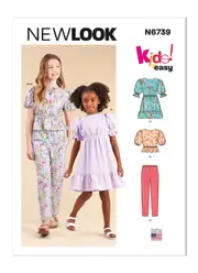 New Look Sewing Pattern N6739 Children's and Girls' Dress, Top and Pants