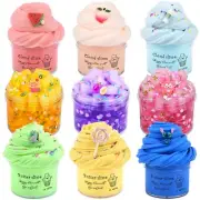 9-Pack Slime Kit Jelly Cube Crunchy Cloud Butter Soft Non-Sticky
