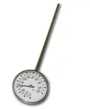 2" DIAL THERMOMETER 0 to 220 F w/ 8" STEM
