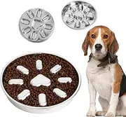 Slow Feeder Bowl - Non-Slip Base Pet Slow Feeder | Anti-Choking Stainless Steel Pet Bowl | Dog Slow Feeder for Addressing Digestion Issues and Fostering Better Pet Health