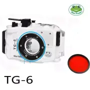 SeaFrogs 60M/195ft Underwater Waterproof Diving Case For Olympus TG6 DSLR Camera