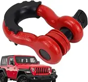 Off Road Recovery Shackle | Heavy Duty Off Road Recovery Shackle,41887 Lbs Break Strength Tow Strap Large Bow Shackle with Isolator Washer for Road Car