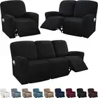 Premium Velvet Recliner Sofa Chair Covers 1/2/3 Seater Full Cover Sofa Slipcover